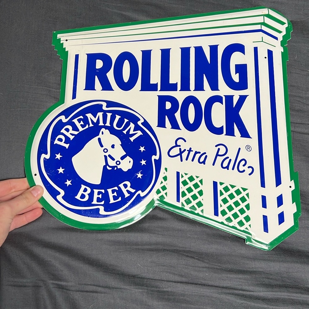2000s Rolling Rock metal sign